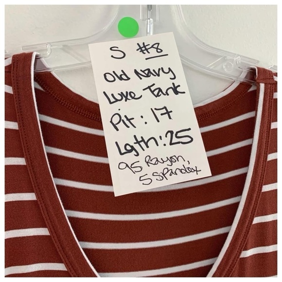 #8 Old Navy Luxe Striped V-Neck Casual Sleeveless Tank Blouse Shirt Top Small - Picture 5 of 5
